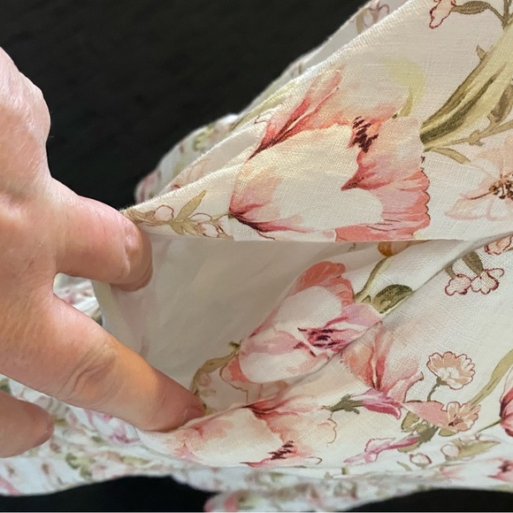 Size 14 - Forever New Tuscany Linen Mini Dress - Willow Floral - Picture 12 of 16